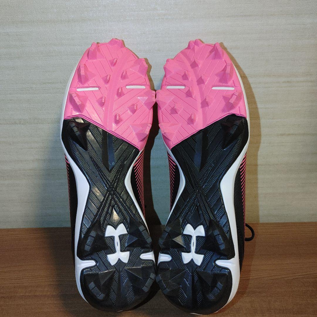 アンダーアーマー　野球　スパイク　ポイント 24.0センチ　ピンク×ブラック