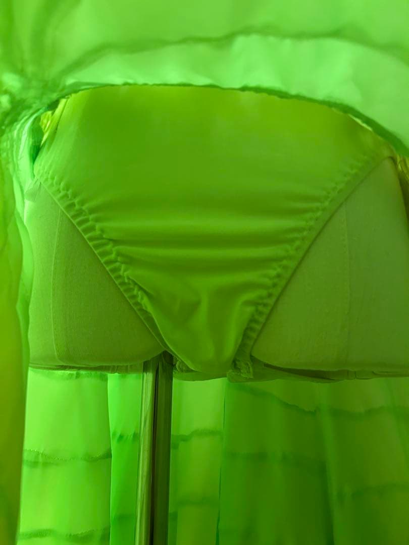 社交ダンス スタンダードドレス 蛍光イエロー・オレンジ 競技会