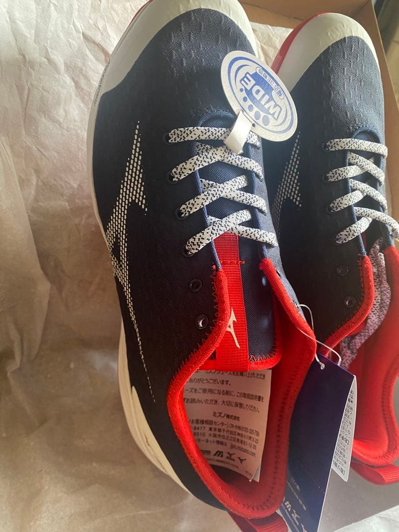 Mizuno スパイクシューズ ワイド ネイビー/レッド