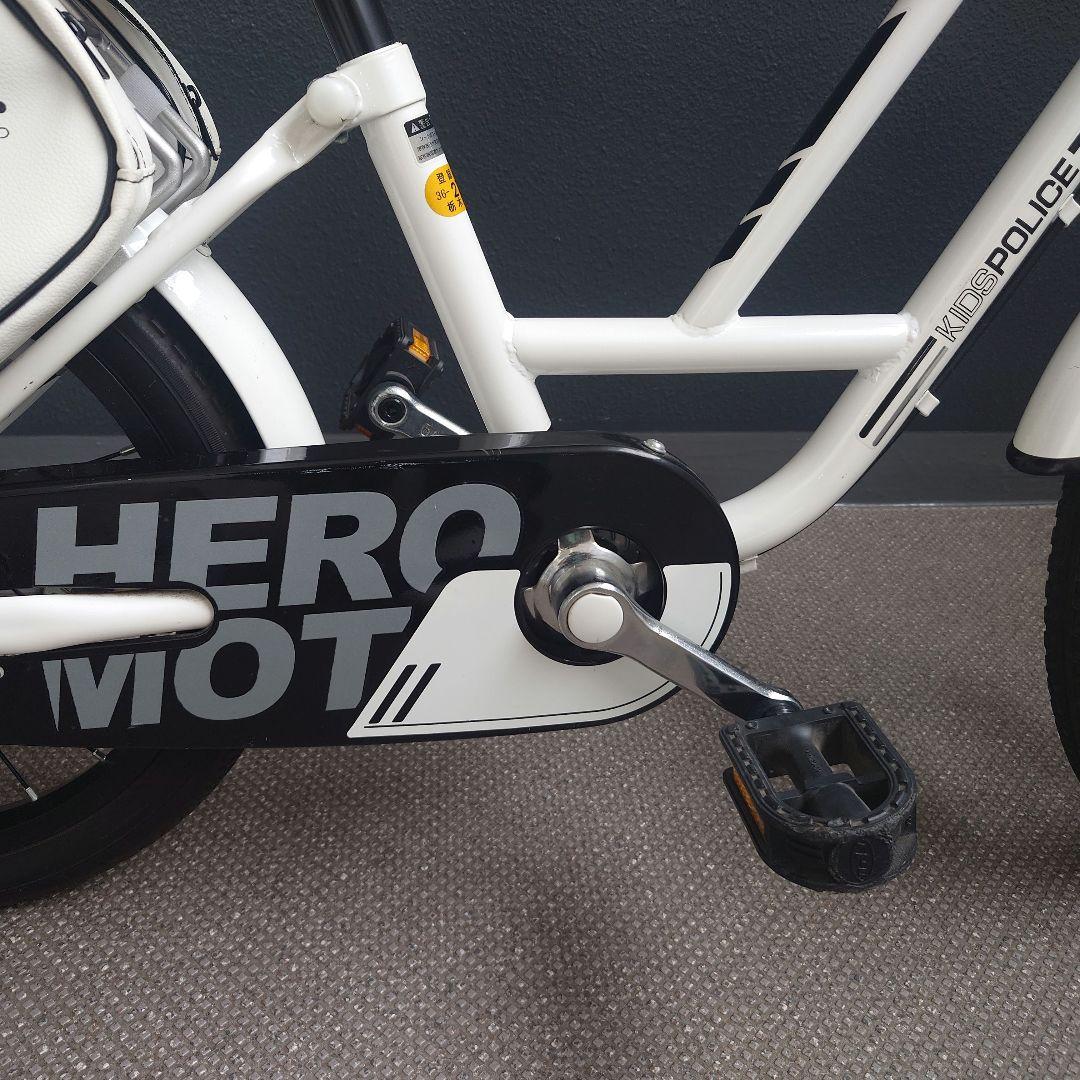 (直接取引　配送不可)キッズポリス自転車 ホワイト16インチ