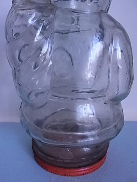 珍品　和ガラス　ガラス瓶　飴瓶　菓子瓶　地球瓶　昭和レトロ　駄菓子屋　気泡　戦前