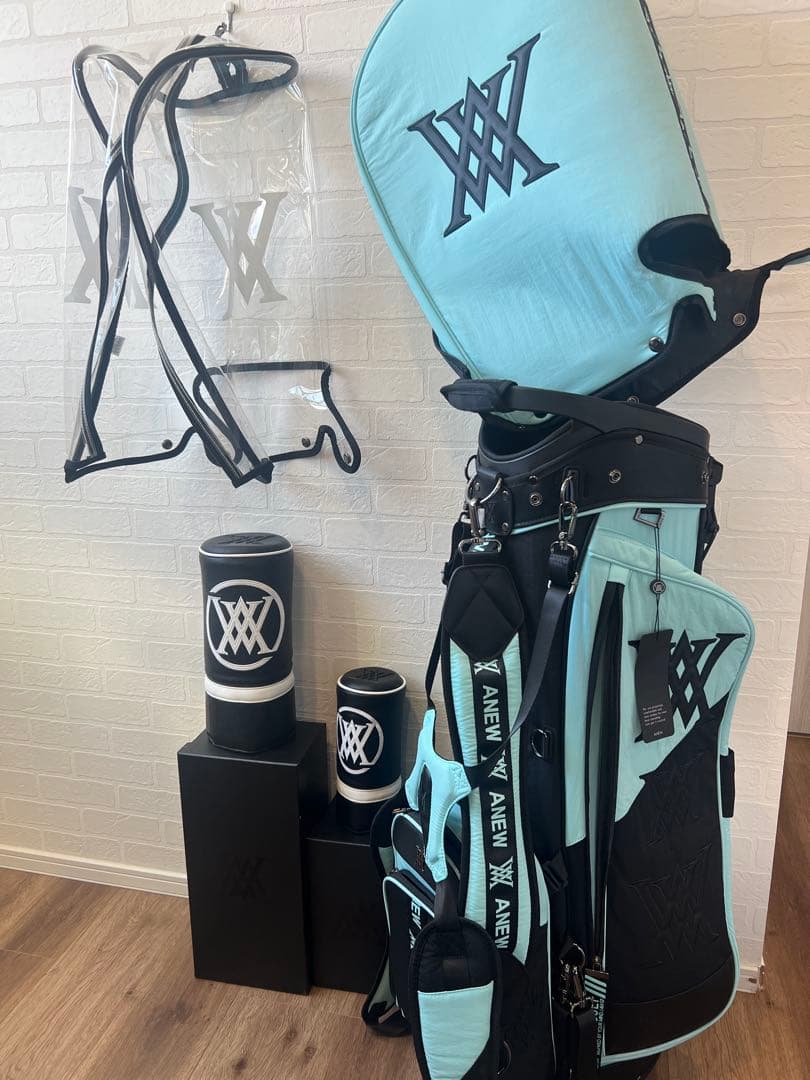 【極美品】 ANEW GOLF ゴルフバッグ & へットカバー セット