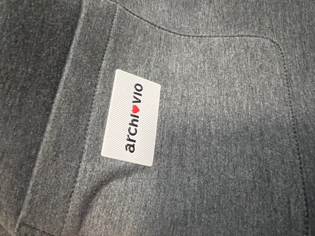 ARCHIVIOブラック/ グレー ジャージパンツ 36