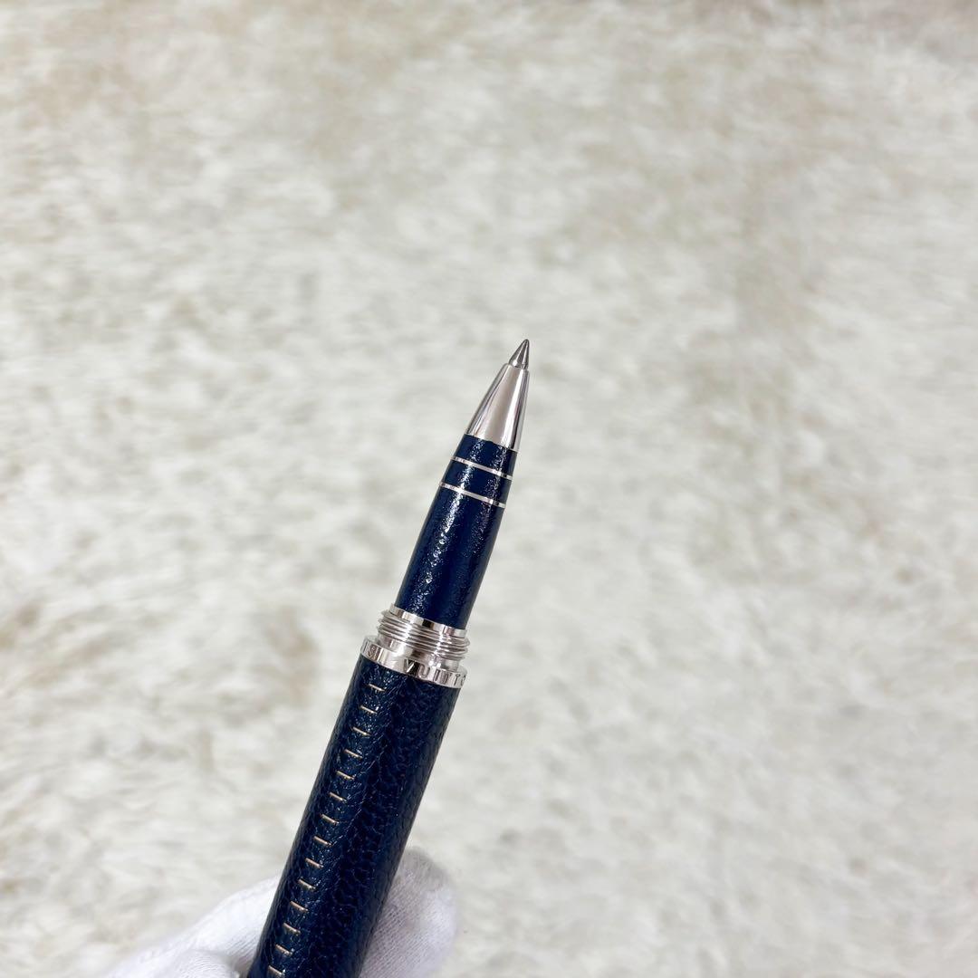 【極美品】ルイヴィトン ボールペン ドックキュイール ネイビー ローラーボール