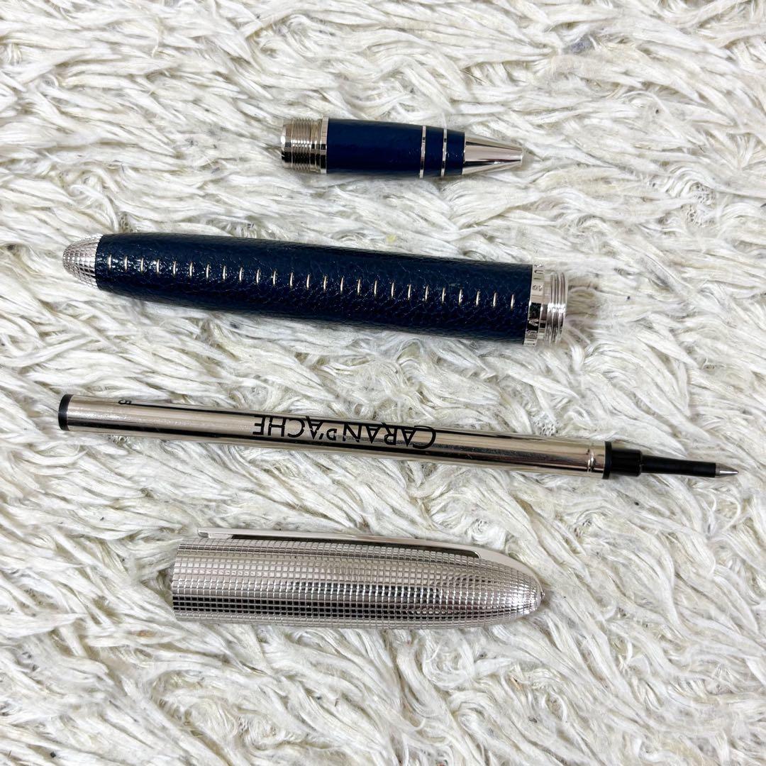 【極美品】ルイヴィトン ボールペン ドックキュイール ネイビー ローラーボール