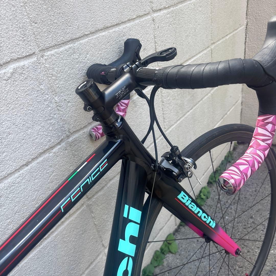 【再値下/軽量】Bianchi FENICE PRO(黒×ピンク) サイズ55
