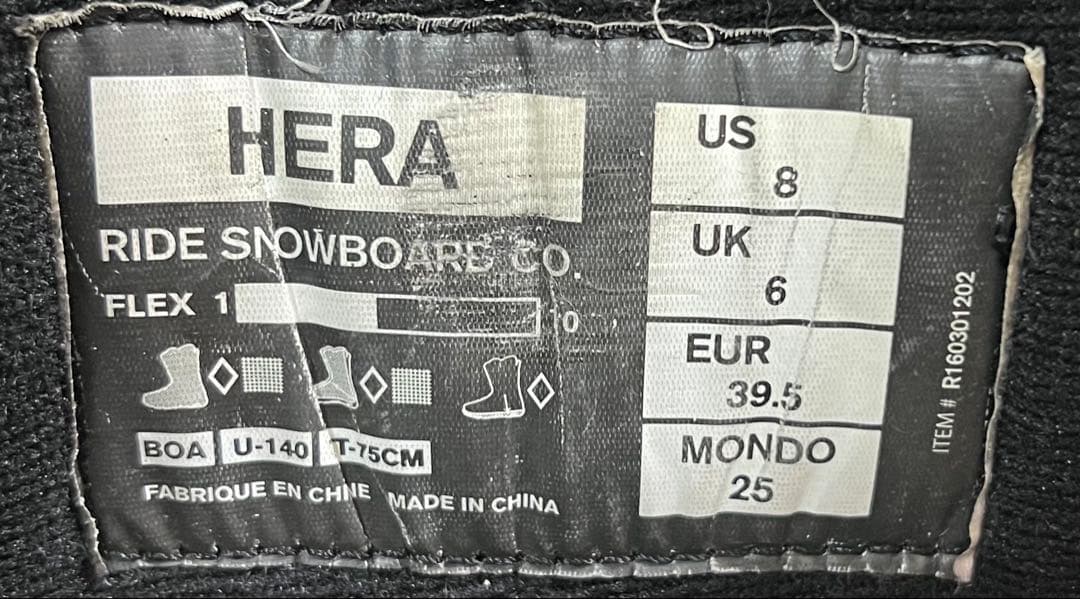 【即日発送】RIDE スノボブーツ　HERA ヘラ　25.0cm