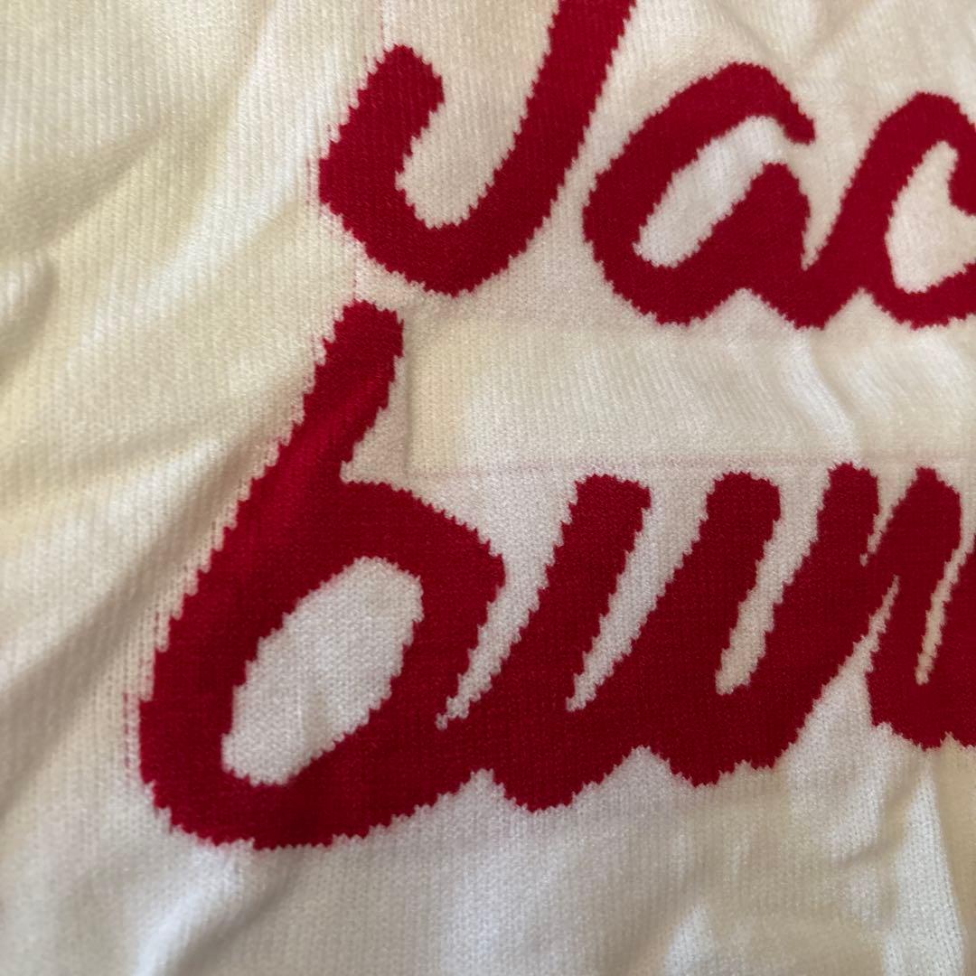 Jack Bunny!!天竺袋インターシャ クルーネックニットプルオーバー M