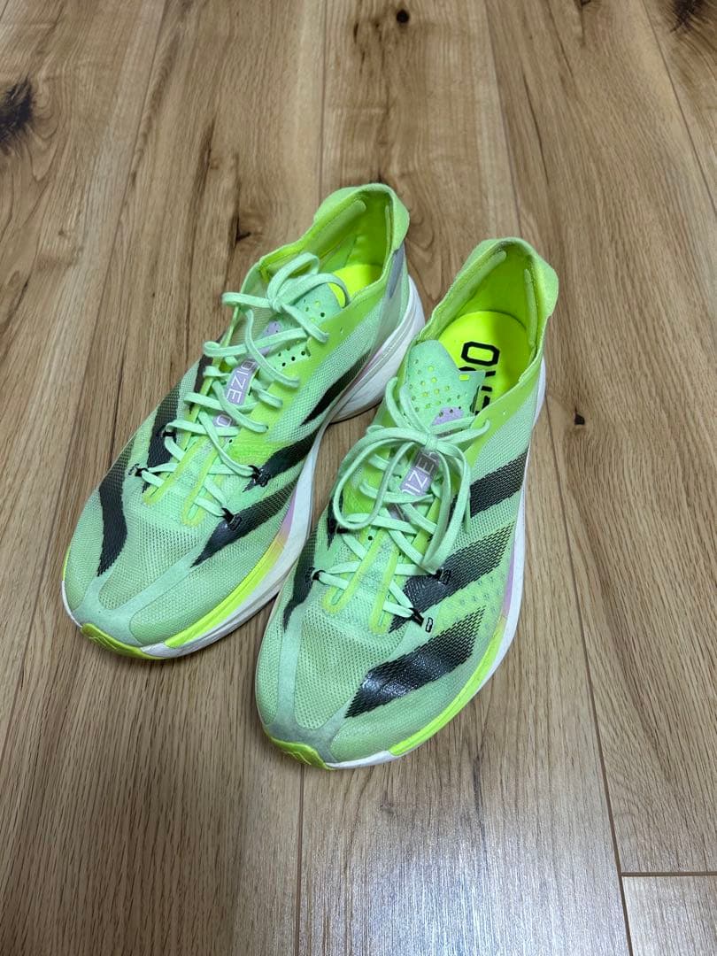 ADIZERO ランニングシューズ イエロー/グレー アディオスプロ3 28cm