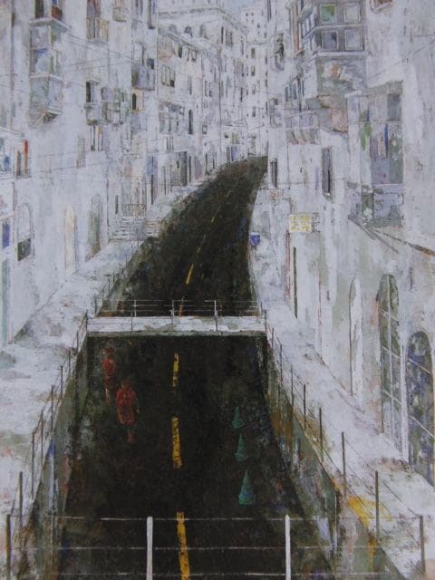 山下彰一、【風の止んだ日】、希少な額装用画集より、新品額装付、状態良好