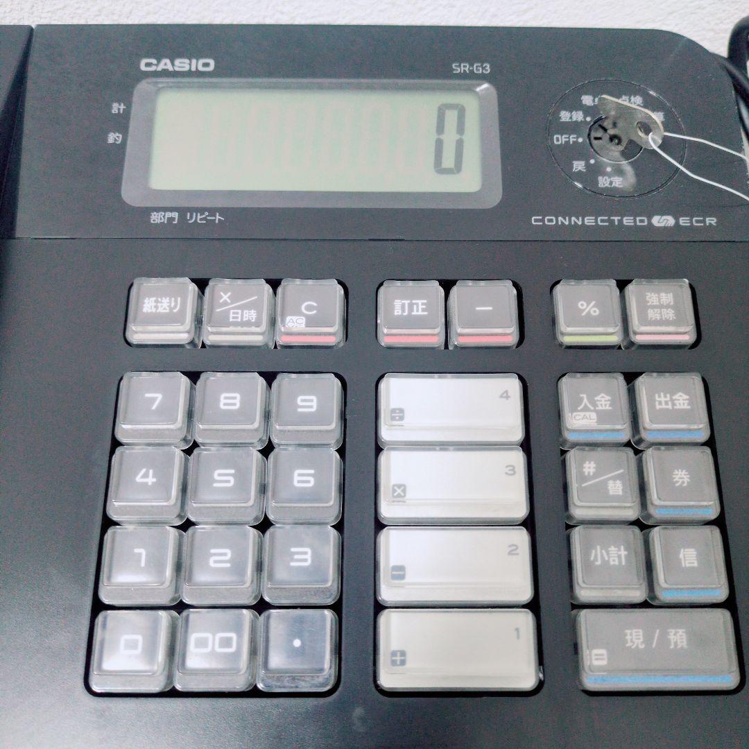 【美品】CASIO カシオ レジスター SR-G3-BK