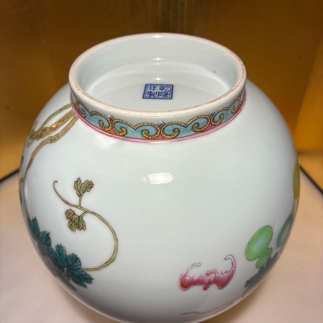 アンティーク　大清乾隆年製　福禄万代　花瓶