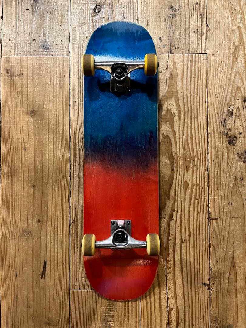 グラデーションスケートボード（青赤）コンプリート