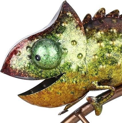 * カメレオン 彫刻 金属 飾り装飾 置物 鉄 動物 家具 野生 屋内 屋外