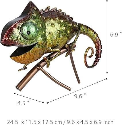 * カメレオン 彫刻 金属 飾り装飾 置物 鉄 動物 家具 野生 屋内 屋外