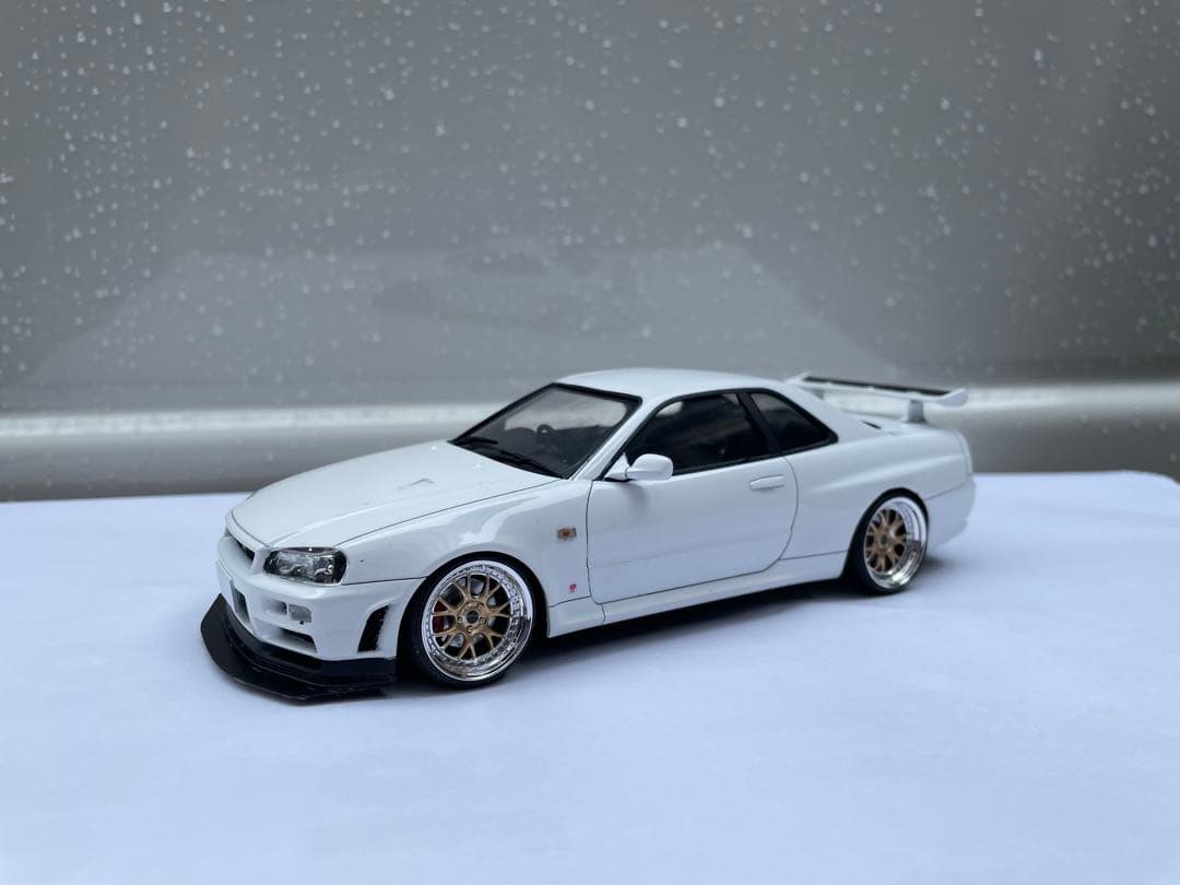 1/24 スカイラインR34GT-Rちょい改造の完成品