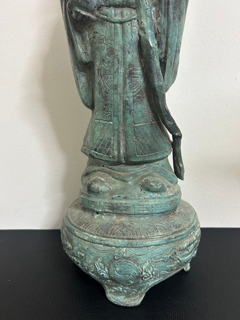 中国美術 時代物 青銅 古銅 中国仏像 唐物 古玩 古美術品 福寿像　仏教美術