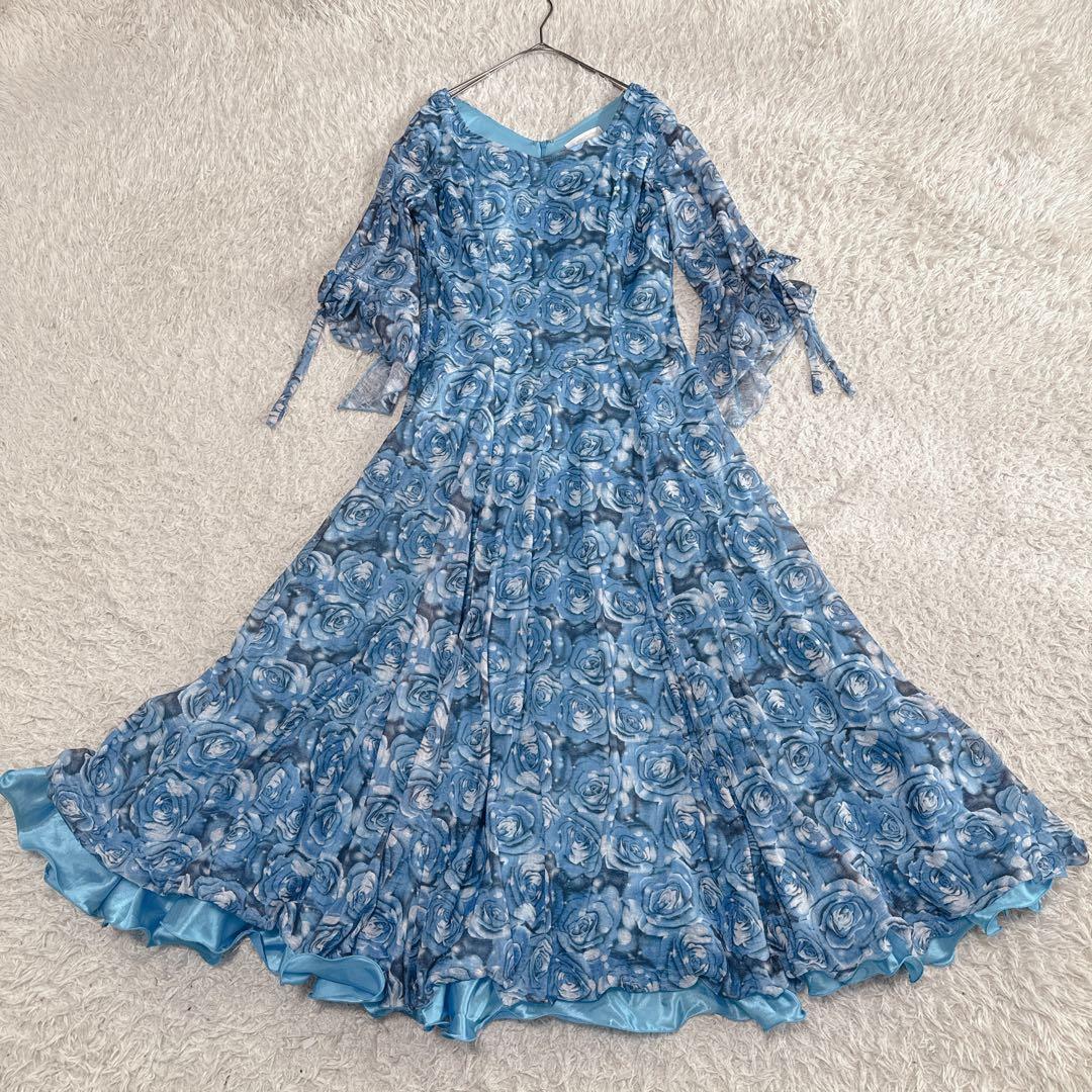 プリマブティック　社交ダンス衣装ドレス薔薇柄