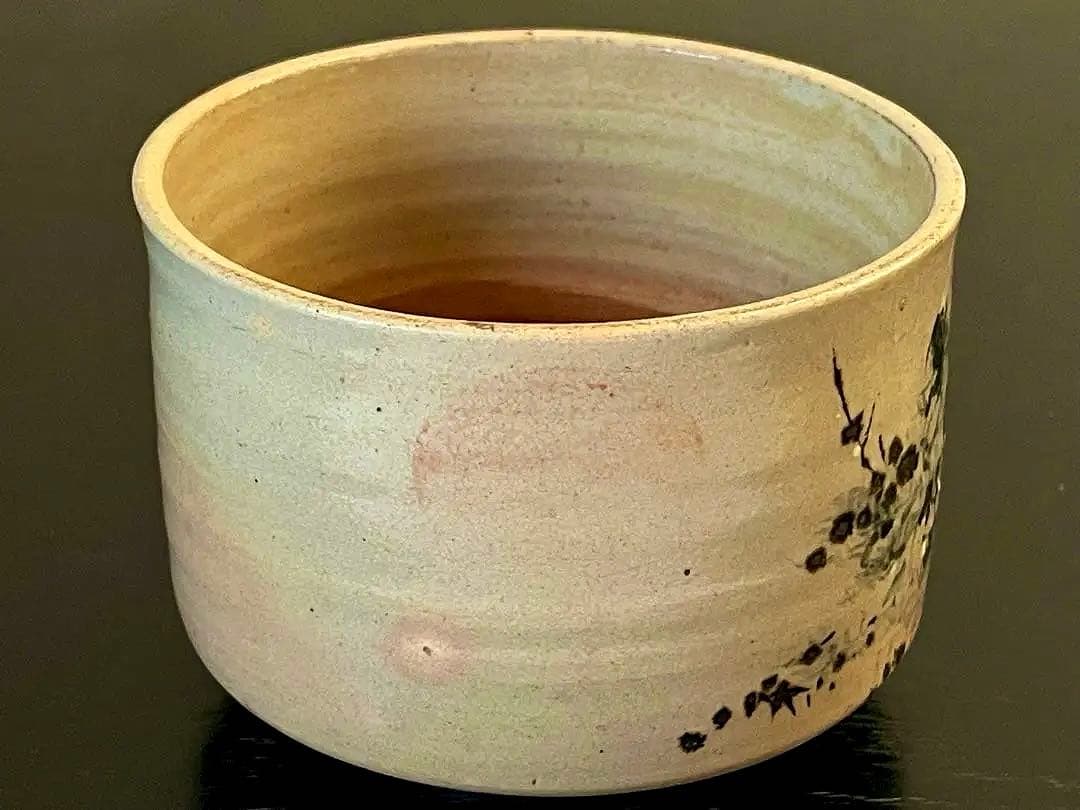 初代 尾形乾山作 絵付筒茶碗 作品保証書添付