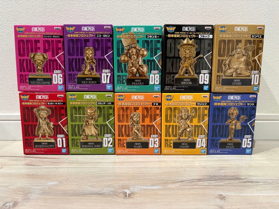 ワンピース　ワーコレ　熊本復興　銅像フィギュア　麦わらの一味 全10種