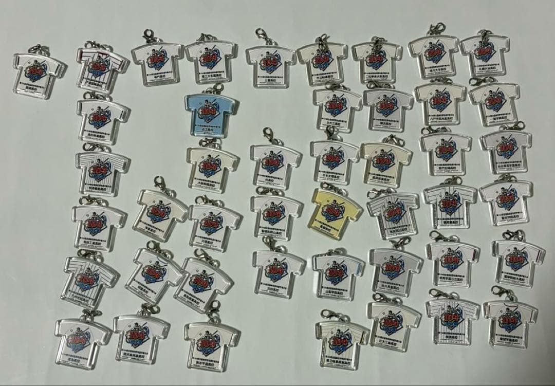 104回夏の甲子園 出場校ユニフォームキーホルダー 45校セット