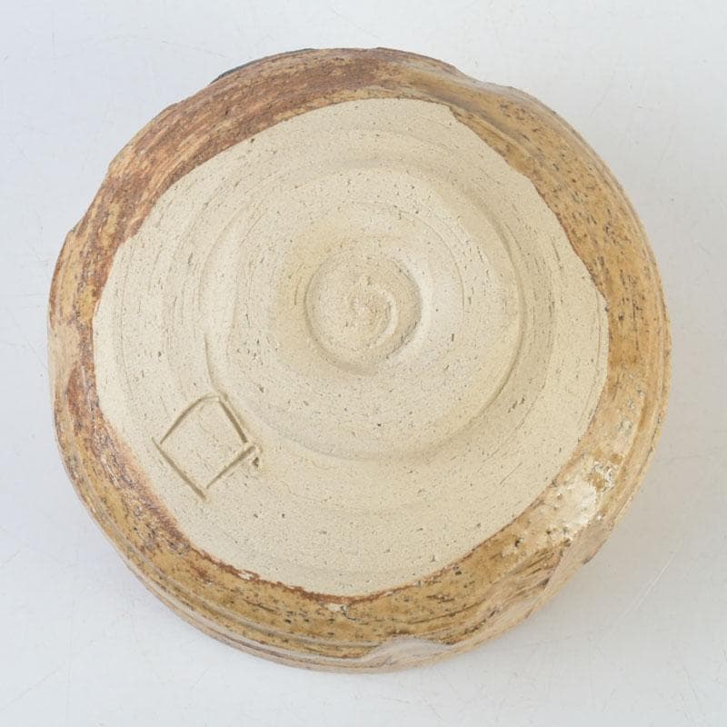 北大路魯山人作　黄瀬戸　茶碗　銘栄光　仕覆付　紫野　立花大亀極め箱　V　9874