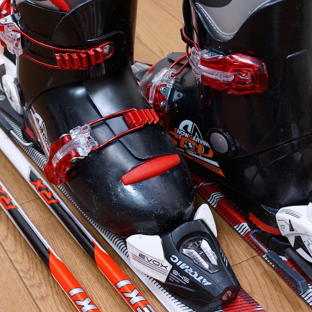 メンテ済 120cm 靴21cm ATOMIC スキーセット