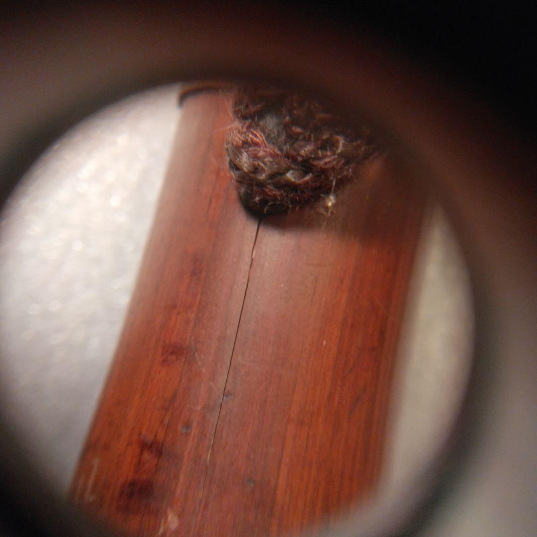 キセル入れ竹製筒状アンティーク 漢字彫刻付き　揚げ物　根付け　印籠