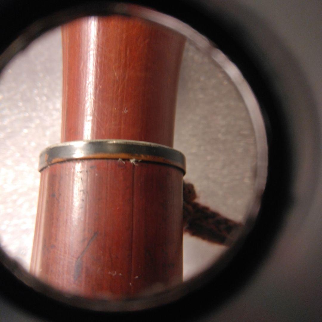 キセル入れ竹製筒状アンティーク 漢字彫刻付き　揚げ物　根付け　印籠