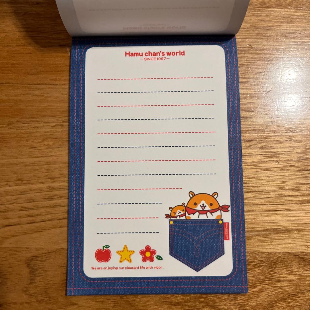 平成レトロ　メモ帳　クラックス　ハムちゃんずワールド