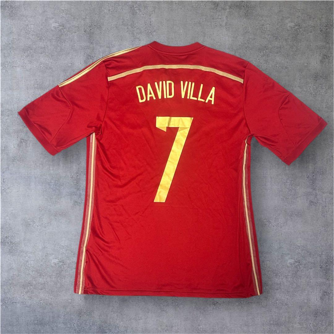 激レア❗️アディダス スペイン代表　2014 ホームユニフォーム ダビド・ビジャ