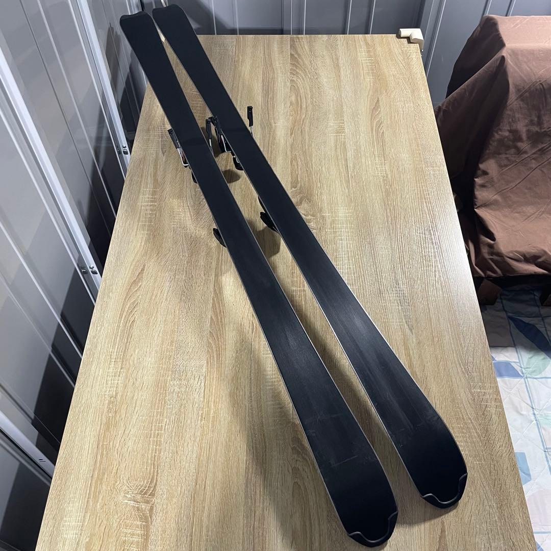 SALOMON162cm ROSSIGNOL26.5cmストック付きスキーセット