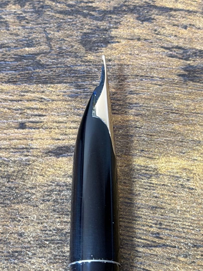 試筆のみ　1972年製　初代カスタム　高級天然　カエデ 大型18金 万年筆　中字