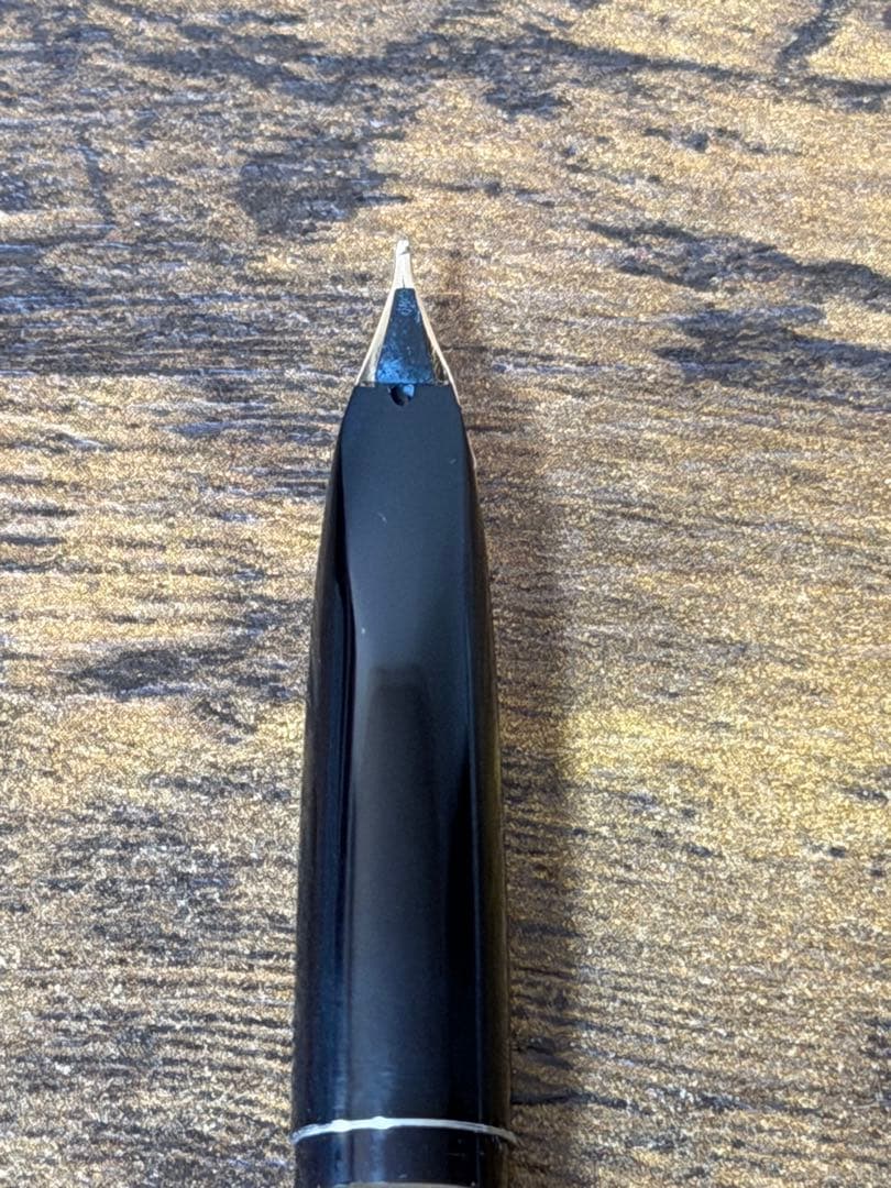 試筆のみ　1972年製　初代カスタム　高級天然　カエデ 大型18金 万年筆　中字