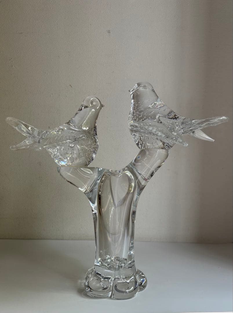 ヴィンテージ　北欧ガラス　スウェーデン gullaskruf グラスクルフ　鳥