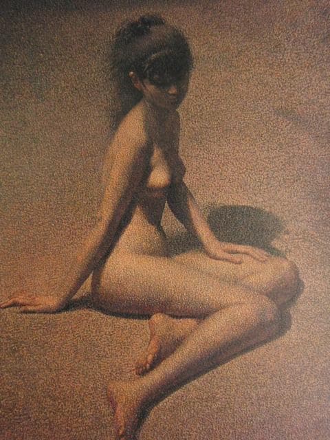 松沢茂雄、斜射、希少画な集画、状態良好、新品高級額・額装付