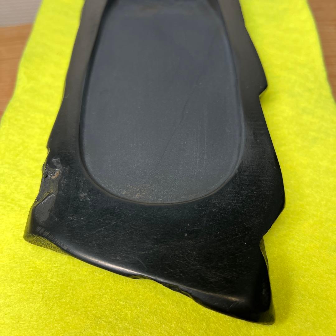 ⭕️峯硯堂本舗　現代の名工　峯硯　自然硯　長さ241m m縦長　新品美品