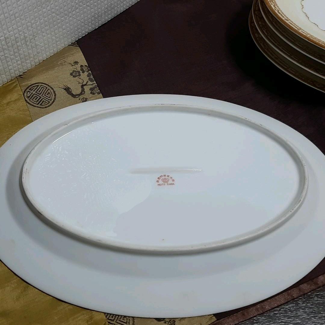 名古屋 製陶会社　meito china　オーバル中皿×5