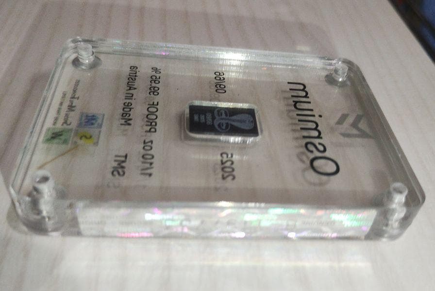 【メーカー保証書付き】オスミウム インゴット重量3.11g純度99.95%