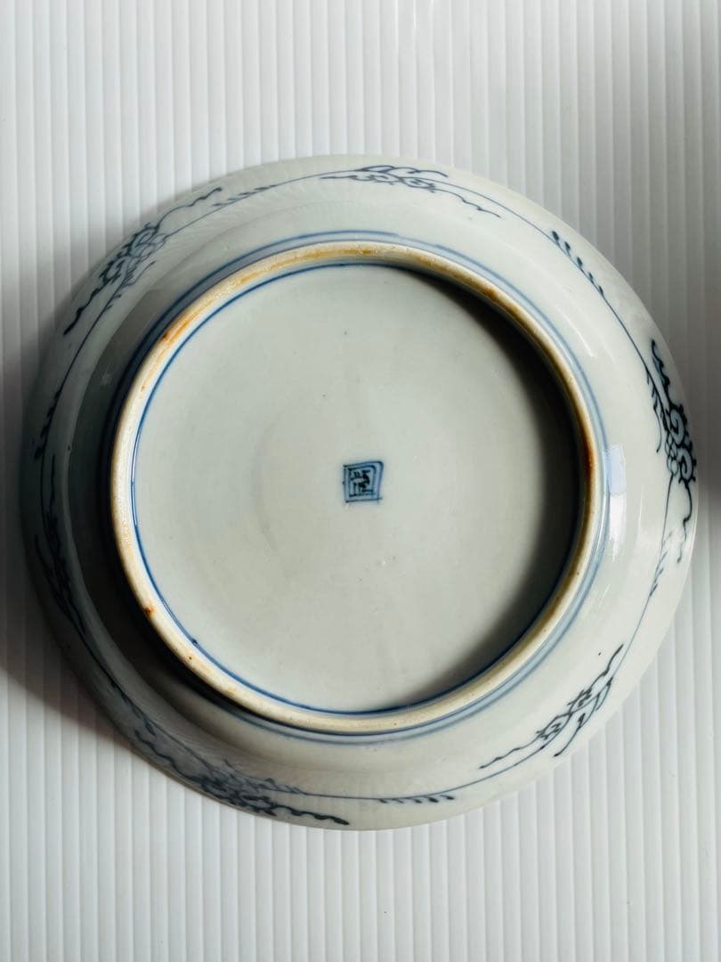 古伊万里染錦山水唐釣人図金彩雲龍文皿5枚セット