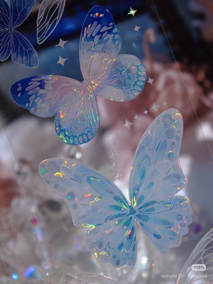 时间格子《虹息之羽》海外マスキングテープ　マステ 【2386】