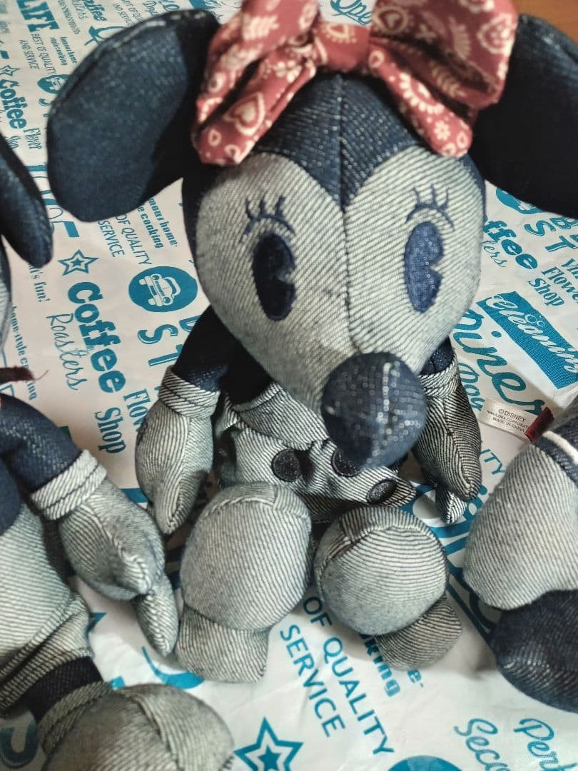 【初売り】デニム ミッキー ミニー ドナルド ぬいぐるみ 3体セット