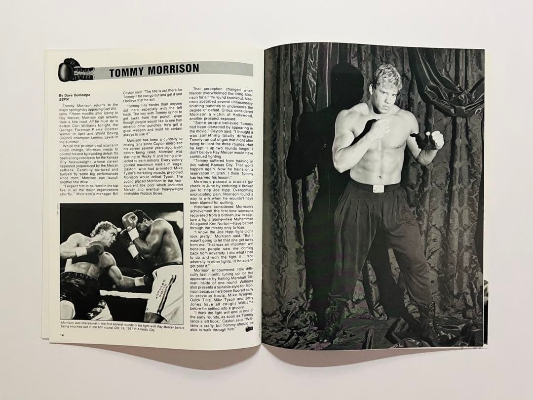 ボクシングパンフ ’93 ジョージ・フォアマン&トミー・モリソン　ダブルヘッダー