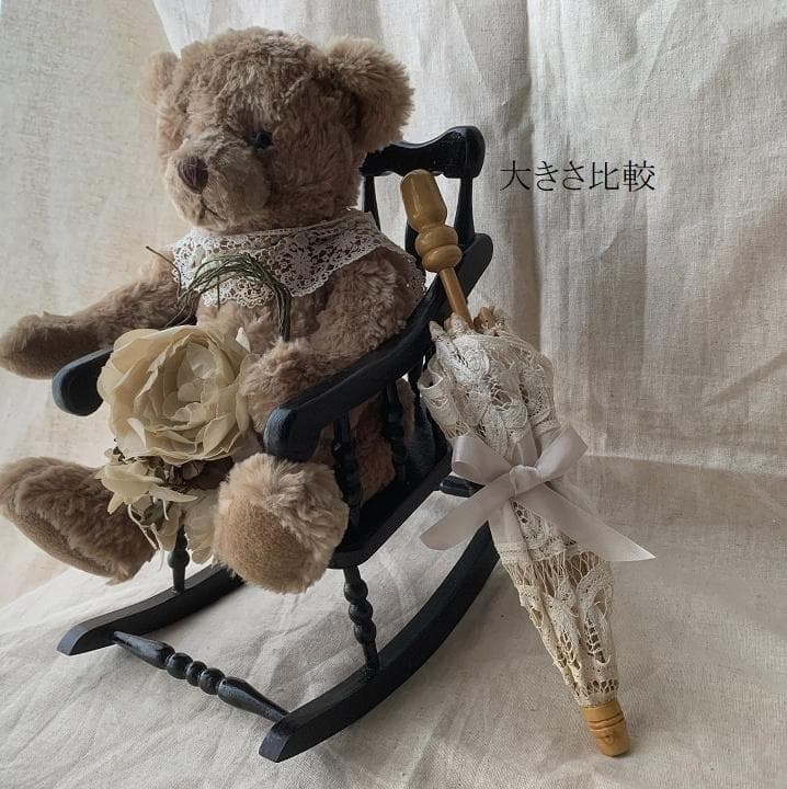 フランスアンティーク　ドール用　日傘　バテンレース　人形用　Doll パラソル