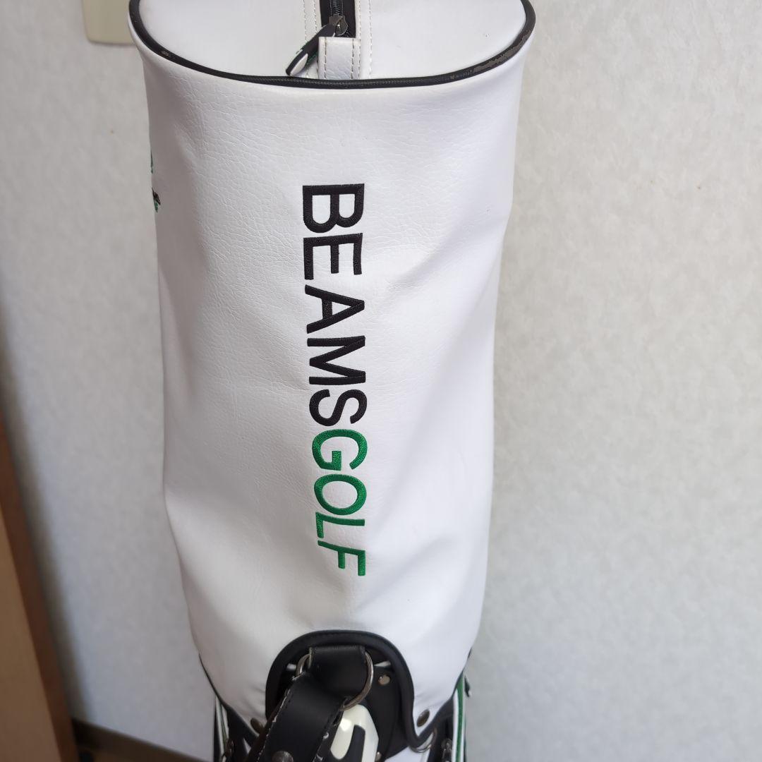 BEAMS GOLF キャディバッグ ホワイト/グリーン