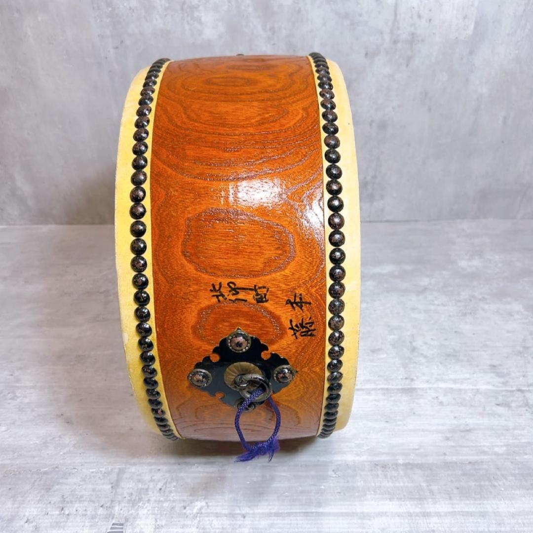 和太鼓 平太鼓 和楽器 民謡　お祭り　39センチ　ケース　バチ　台座