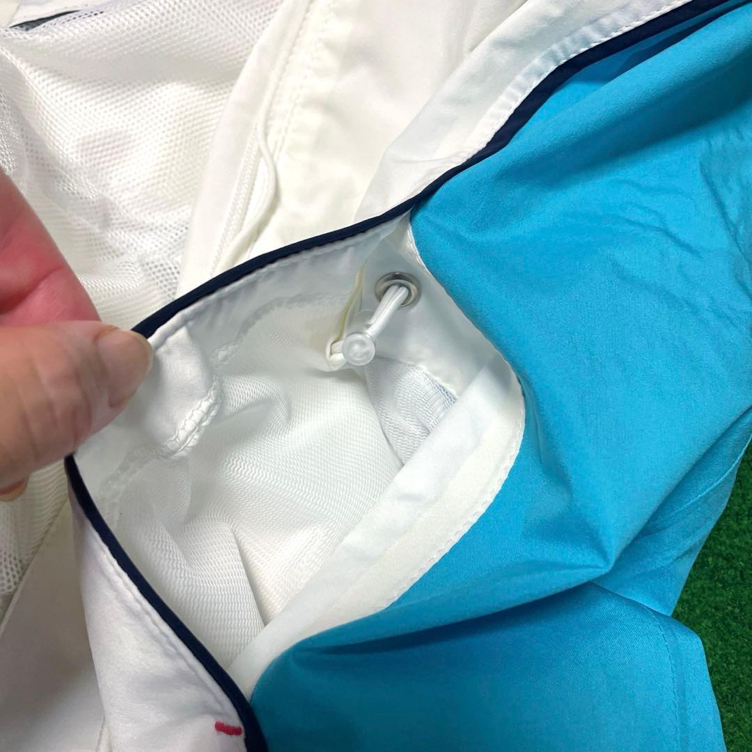 ルコック☆多機能レインウェア☆L☆ホワイト×ターコイズ