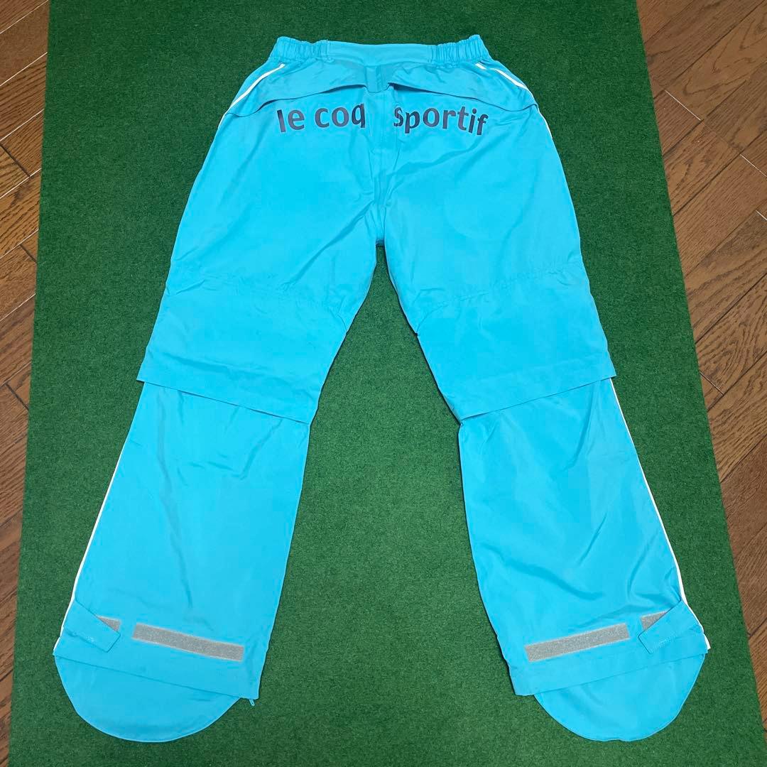 ルコック☆多機能レインウェア☆L☆ホワイト×ターコイズ