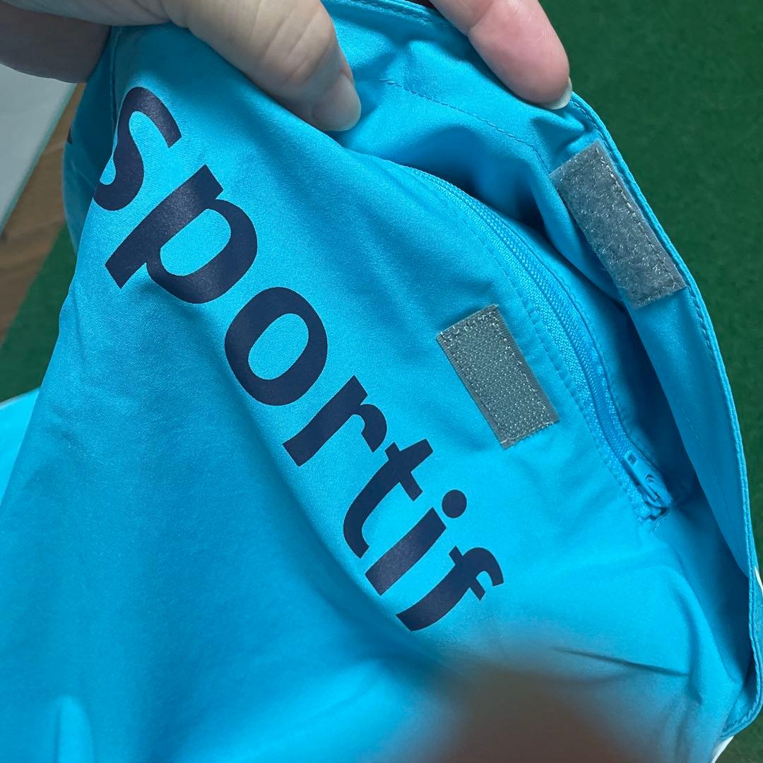 ルコック☆多機能レインウェア☆L☆ホワイト×ターコイズ