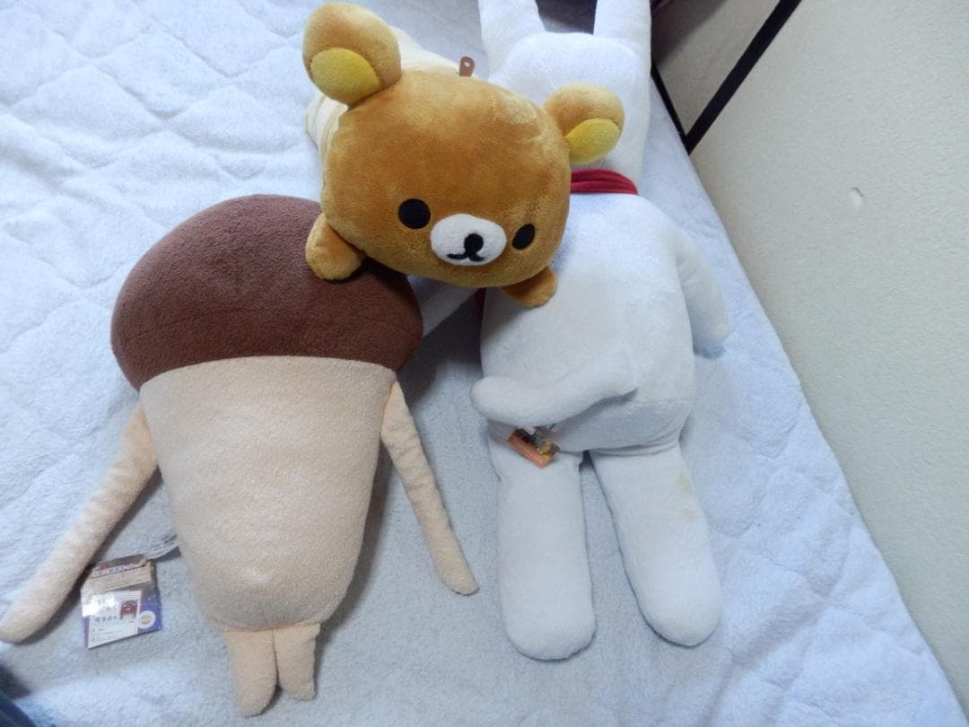 ❤️特大❤ぬいぐるみセット★リサ Lサイズ★リラックマ枕★なめこ★タグ付き